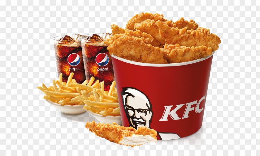 Bucket Fast Food French Fries Onion Ring KFC Chicken Nugget PNG