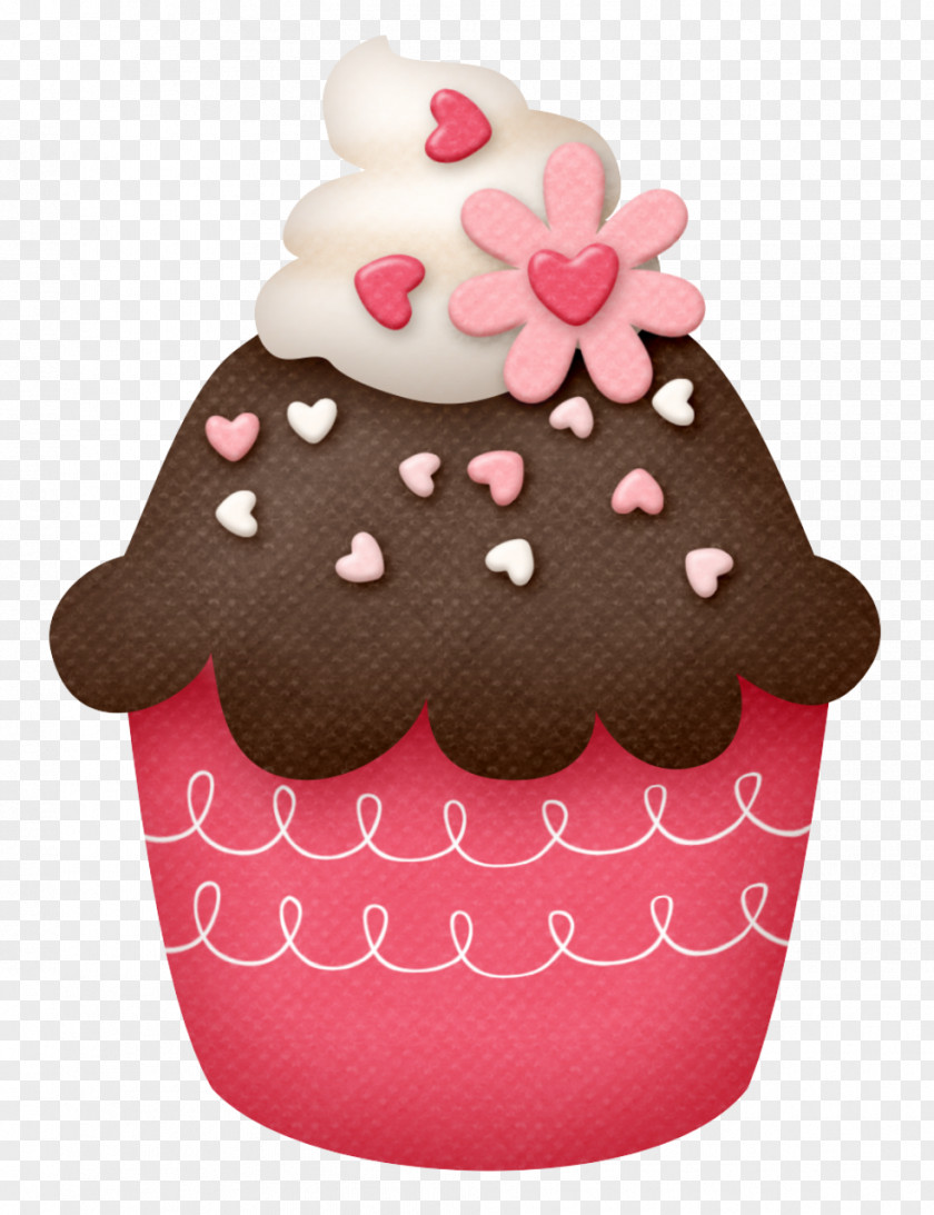 Icing Buttercream Cupcake Pink Food Cake Dessert PNG