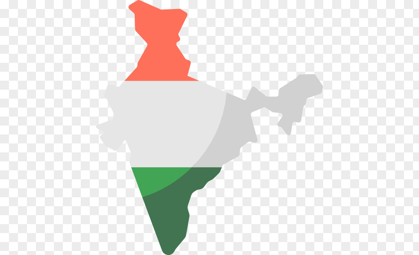 Indian Flag Blank Map Clip Art PNG