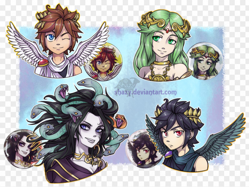 Kid Icarus: Uprising Medusa Video Game Pit PNG