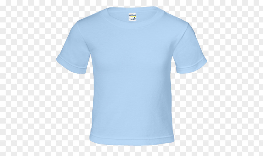 T-shirt Printed Gildan Activewear Blue Sleeve PNG