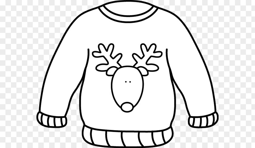 Ugly Reindeer Cliparts Sweater Christmas Jumper White Cardigan Clip Art PNG