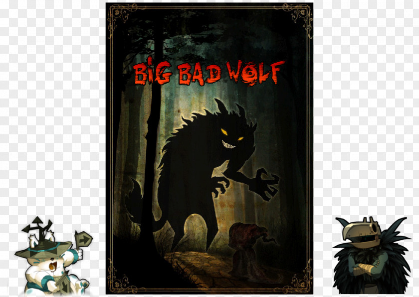 Big Bad Wolf Little Red Riding Hood Gray Animal Poster PNG