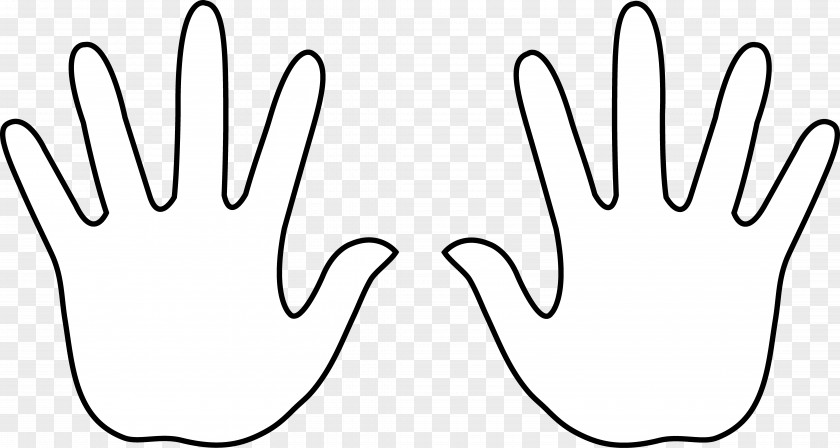 Handprint Outline Drawing Thumb Hand Clip Art PNG