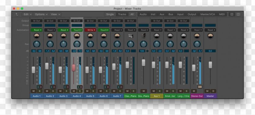 Logic Pro KVR Audio Mixers Theme Units PNG
