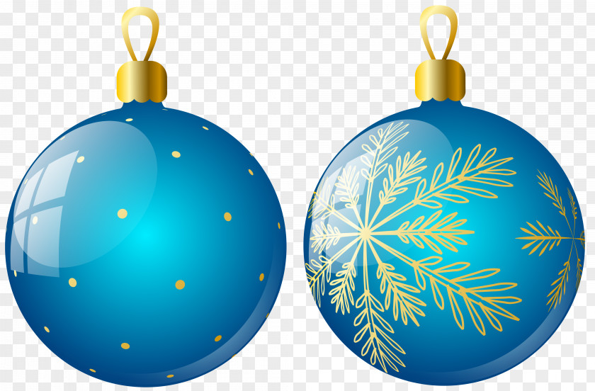 Transparent Two Blue Christmas Balls Ornaments Clipart Ornament Decoration Clip Art PNG