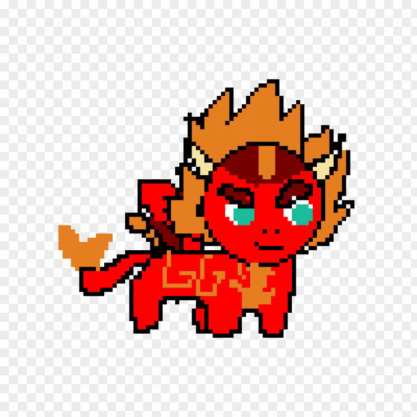 Pixel Art Cartoon Character Clip PNG