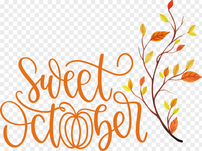 Sweet October October Fall PNG