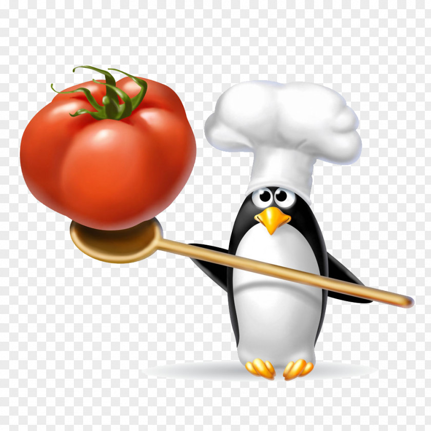 Take Penguins With Tomatoes Penguin Chef Animation PNG