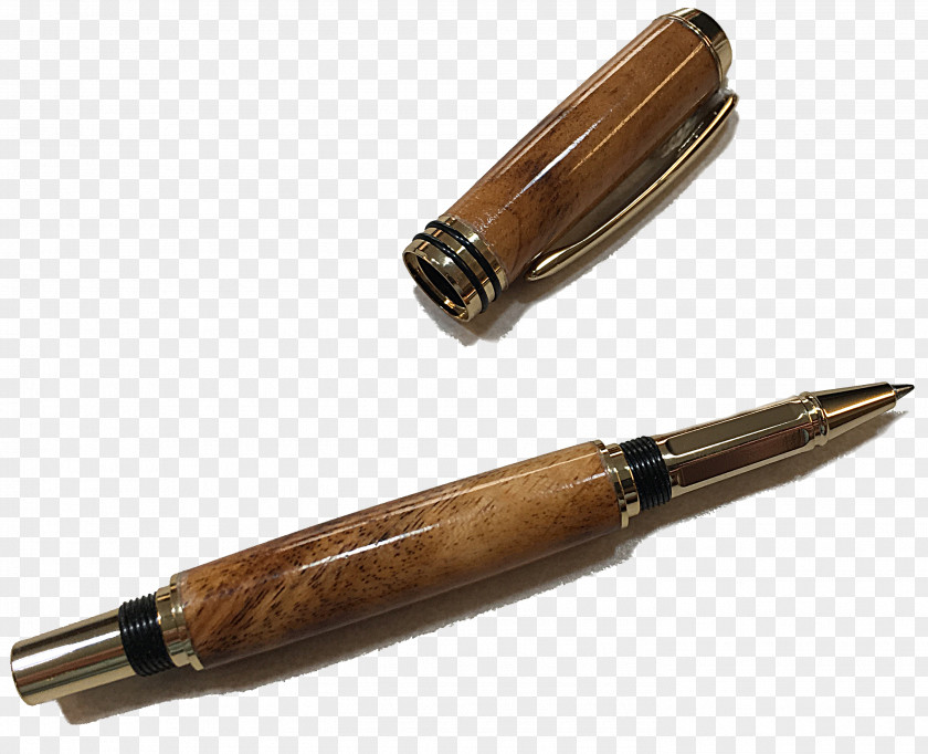 Wooden Pen Rollerball Fountain Slimline Tool PNG