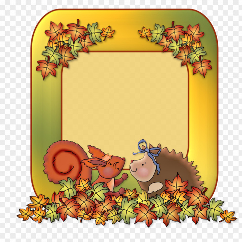 Design Floral Picture Frames Thanksgiving Day PNG