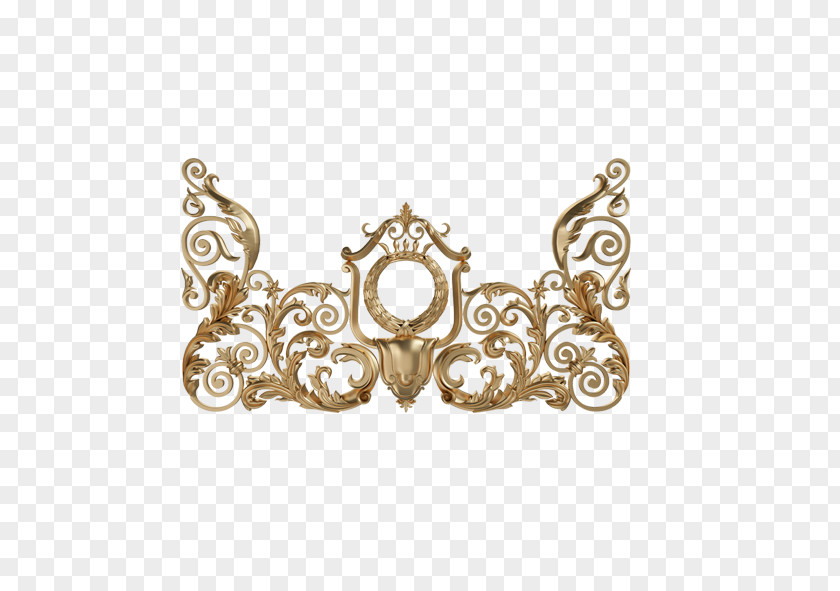 Gold Jewelry Ornament Motif Pattern PNG