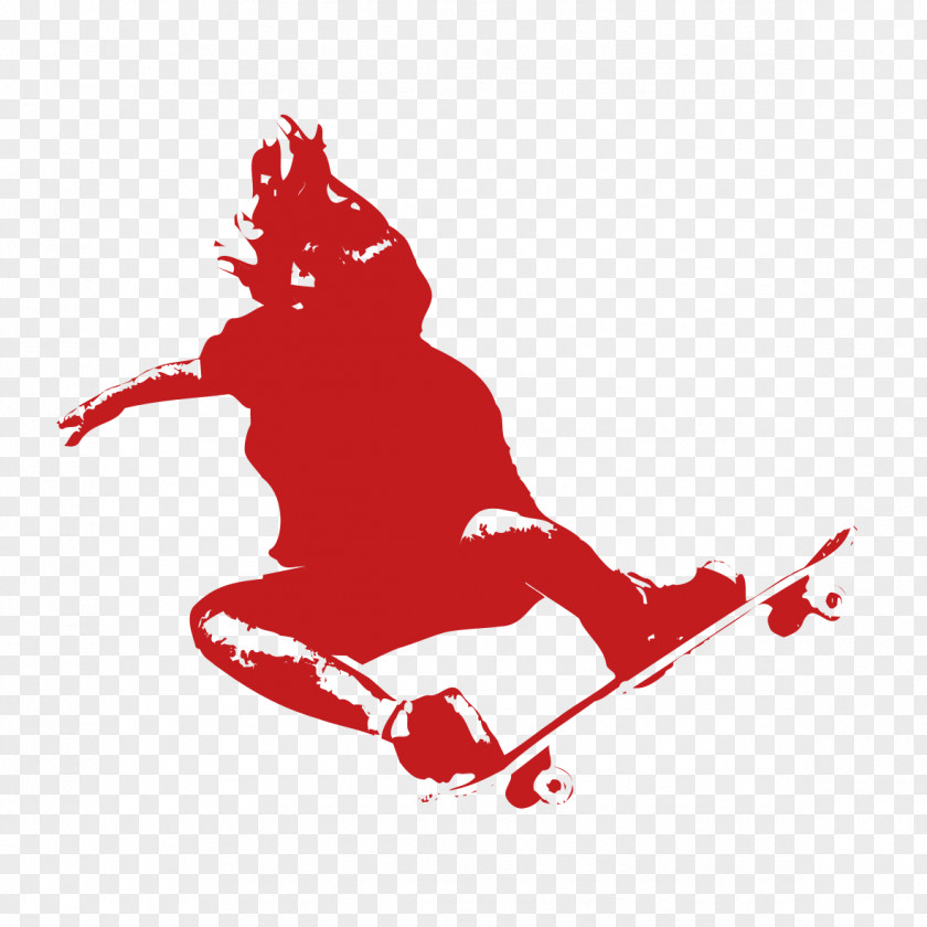 Surf Red Silhouette T-shirt Skateboarding Postcard Skate Shoe PNG