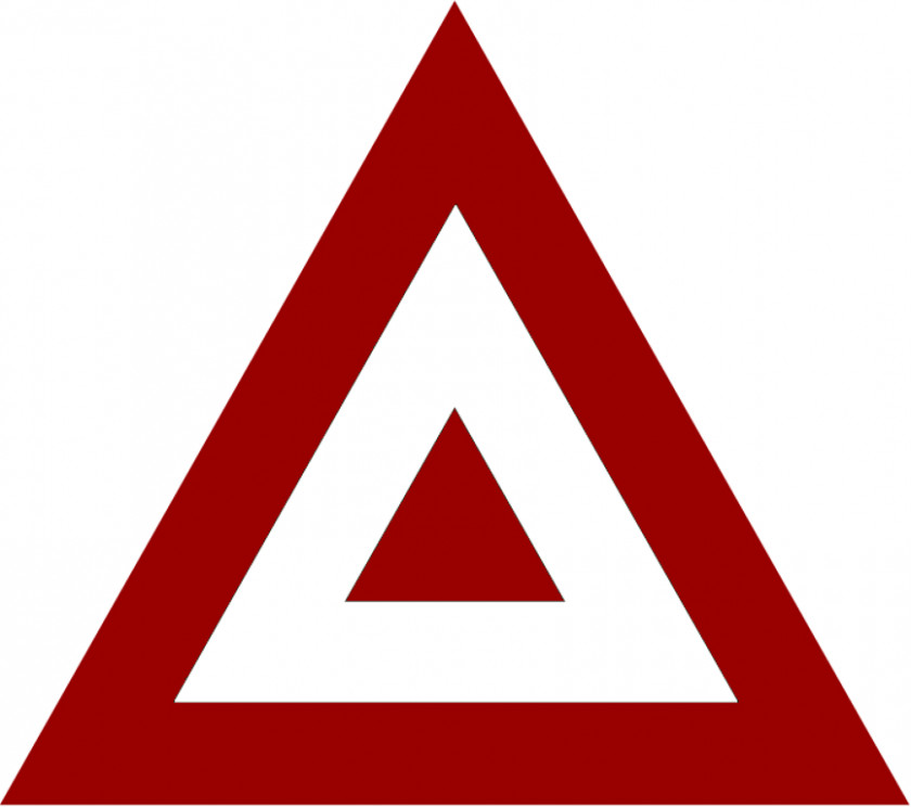Triangle Traffic Sign Warning Refuge Island Yield PNG