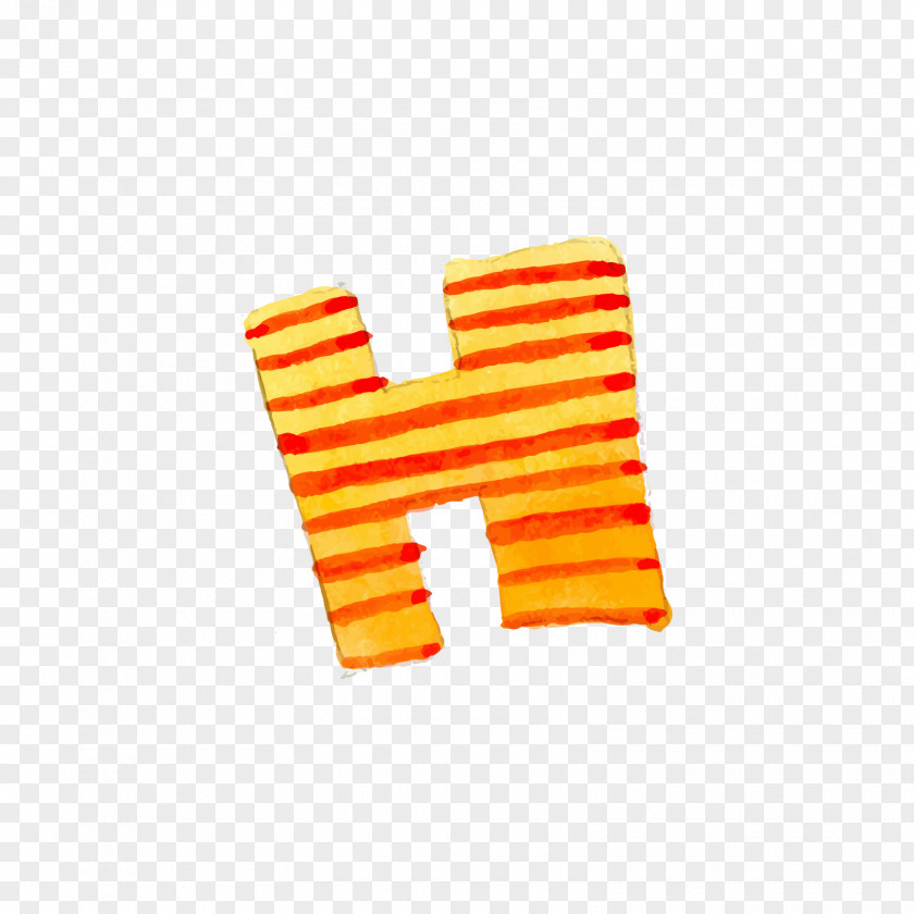 Yellow Orange Stripe Letters H Letter Case PNG