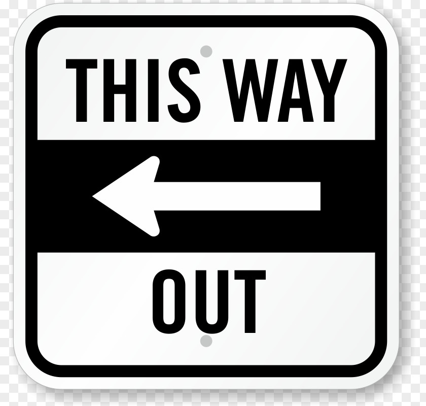 Directional Signages A Way Out Sign Clip Art PNG
