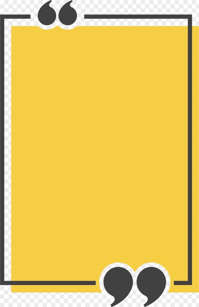 Yellow Rectangle Title Box Congee Text Quotation Icon PNG