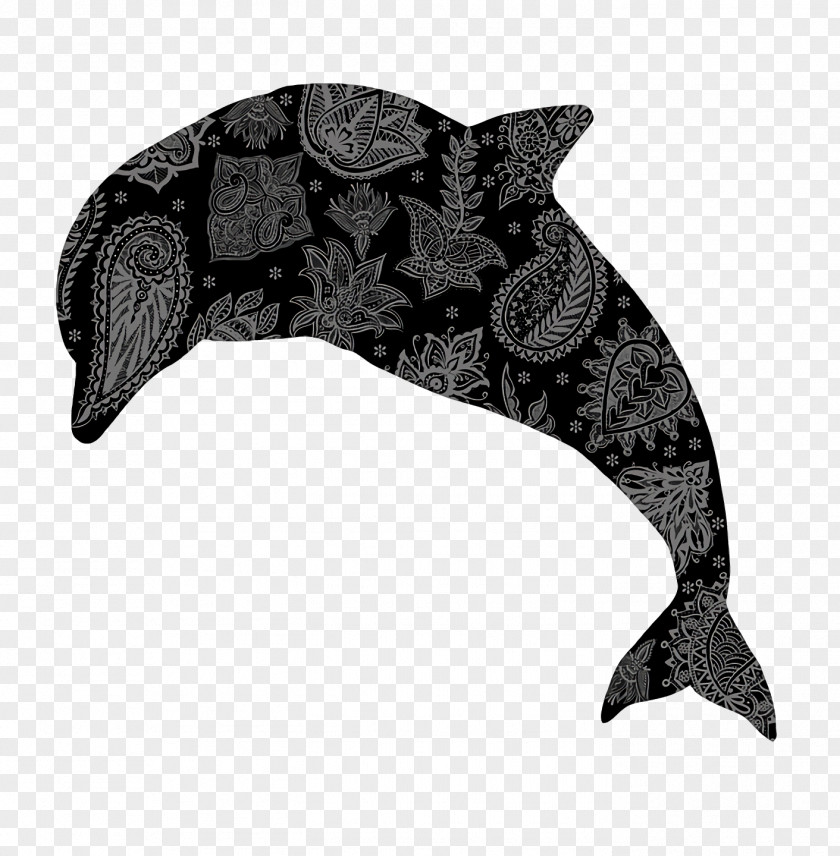 Dolphin Black & White / M Pattern PNG