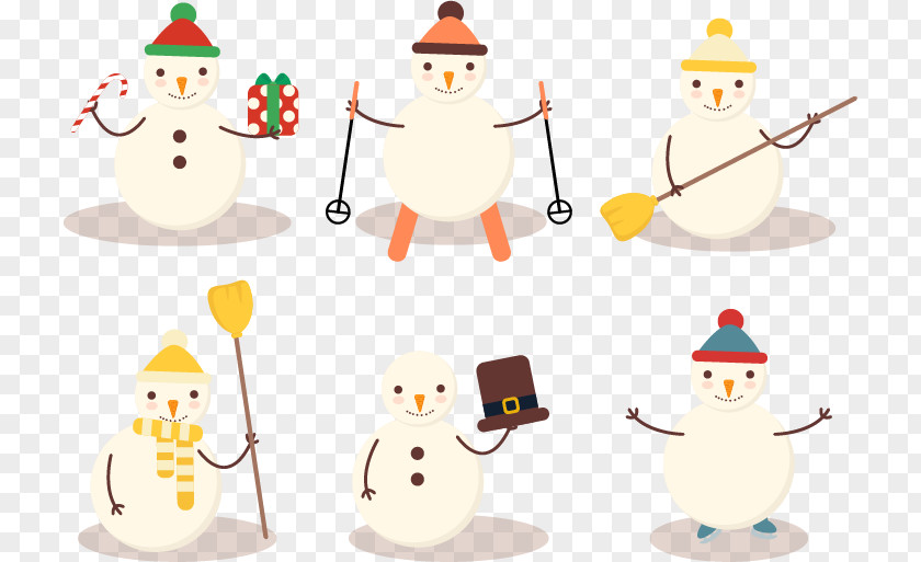 Six Snowman PNG