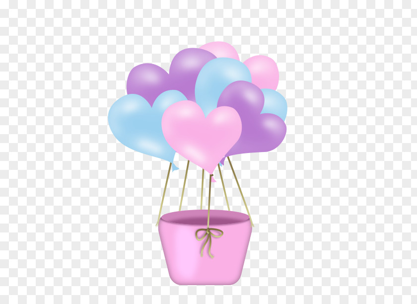 Baby Balloon Valentine's Day Heart PNG