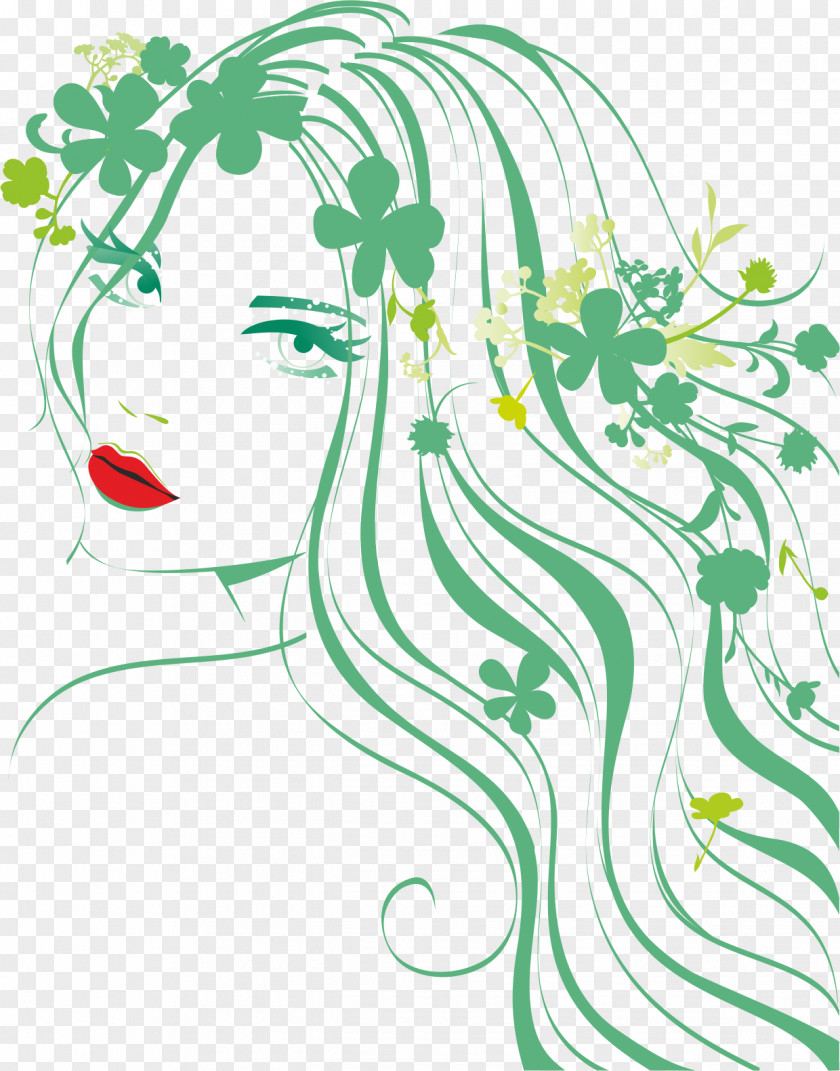Women Hair Wall Decal Sticker Woman Polyvinyl Chloride PNG