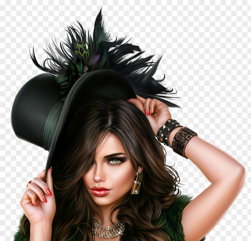Beautiful Model Hairstyle Woman Clip Art PNG