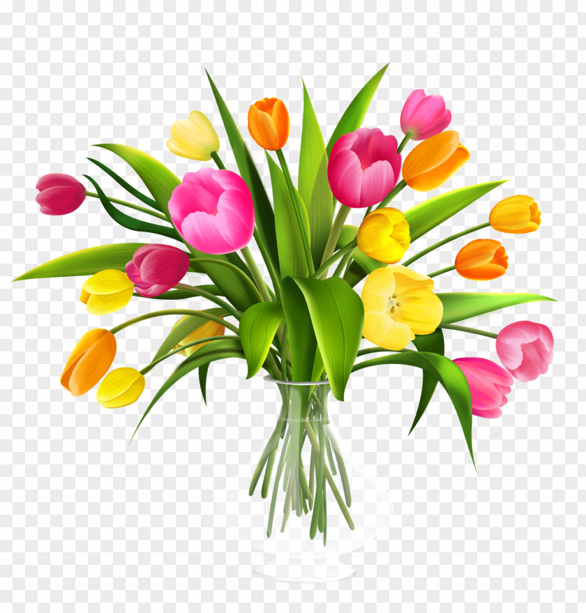 Flower Vase Bouquet Tulip Clip Art PNG