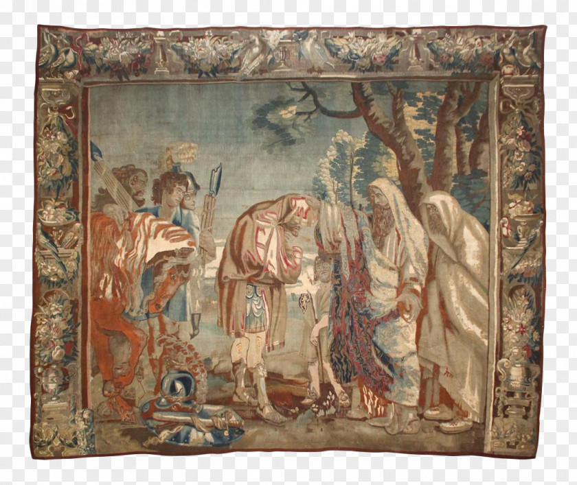 Painting Flemish Tapestry 17th Century Aubusson 1700s PNG