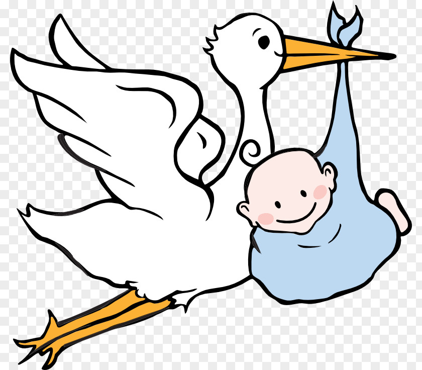 Birth White Stork Infant Clip Art PNG