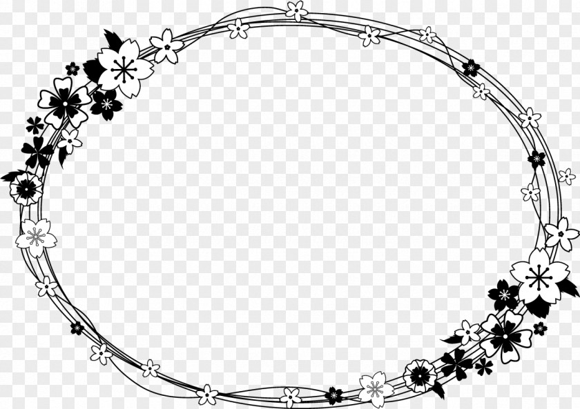 Black Lace Border Round And White Download PNG