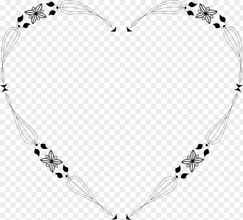 Heart Line Flower Decorative Arts Clip Art PNG