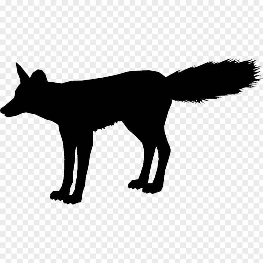 Red Fox Fauna Silhouette Black M PNG
