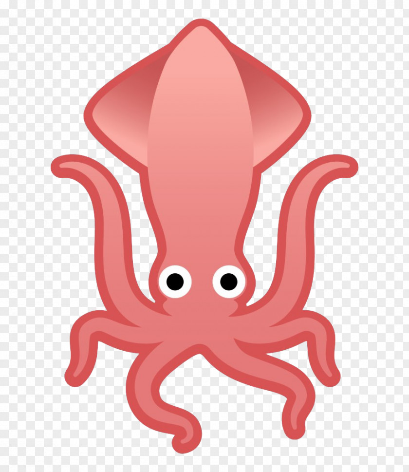 Squid Cartoon Octopus Giant Pacific Pink Marine Invertebrates PNG