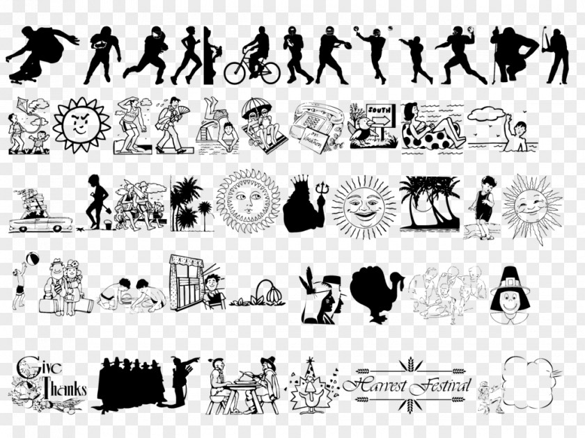 Summer Activities Graphic Design Line Art Clip PNG