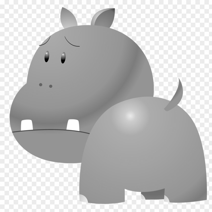 Gray Hippopotamus Clip Art Openclipart Free Content PNG