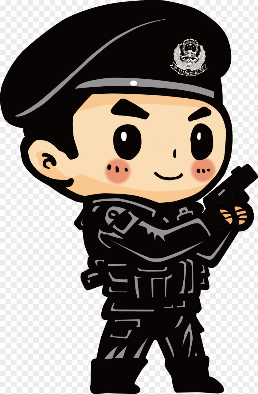 Home Alarm Police Officer Cartoon Avatar PNG