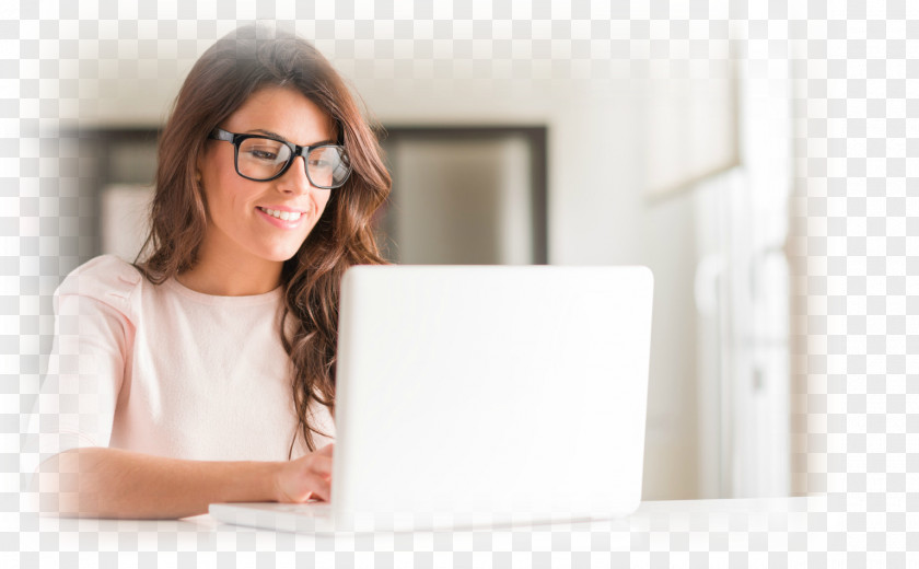 Laptop Woman Mobile App Business Stock Photography PNG