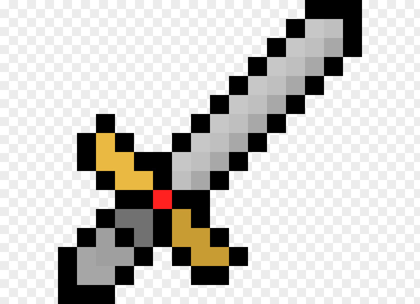 Sword Pixel Art Minecraft PNG