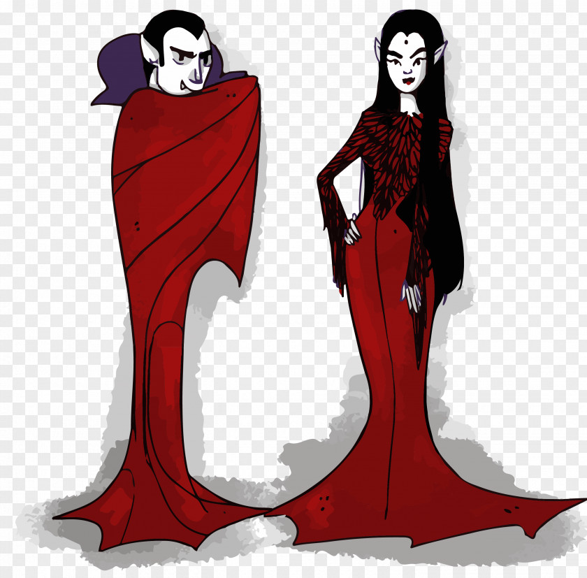 Vector Red Female Devil Vampire Euclidean PNG