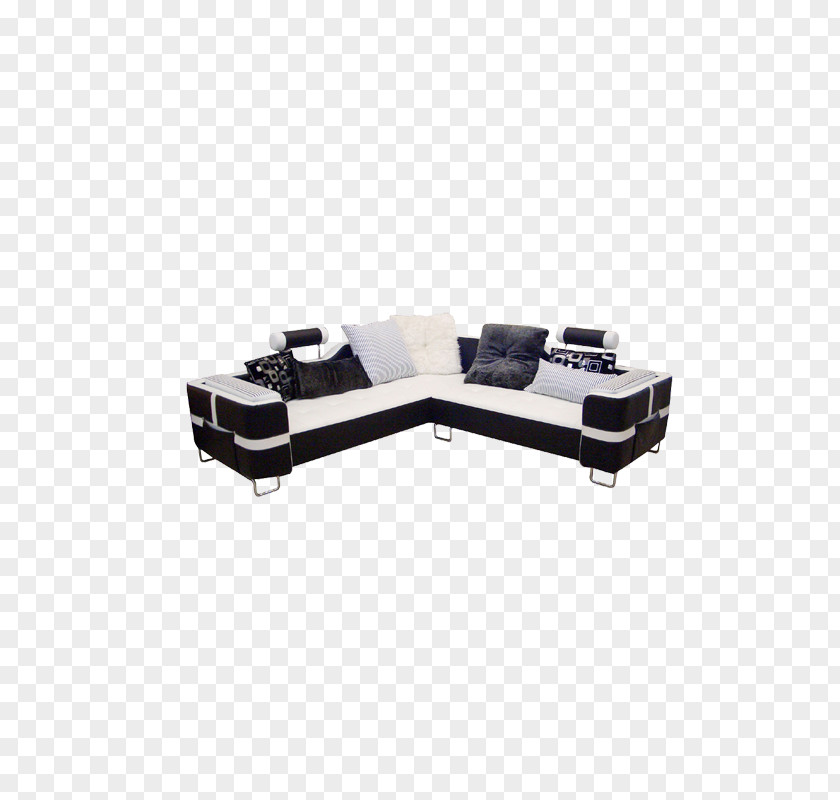 Black And White Sofa Picture Table Couch Cushion Chaise Longue PNG