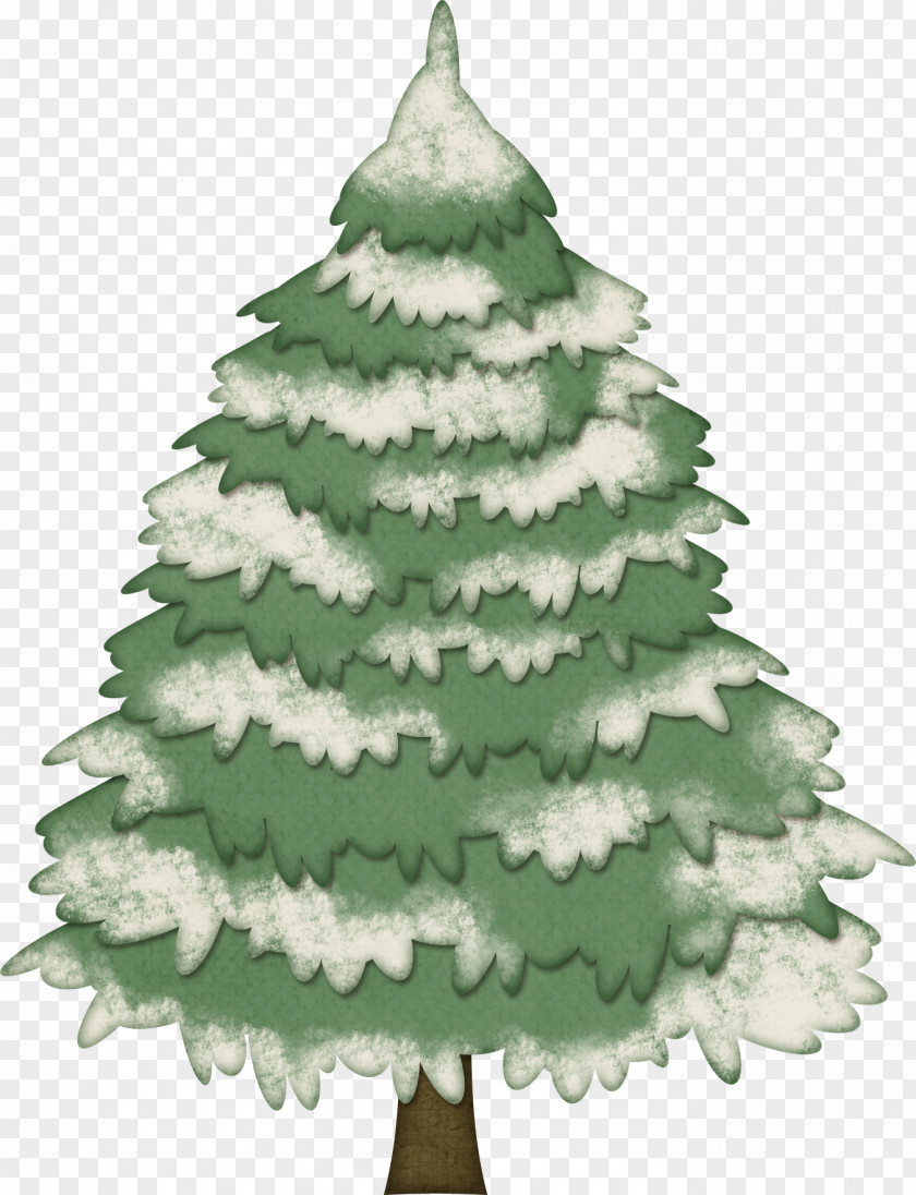 Small Fresh Hand-painted Love Christmas Tree Spruce Clip Art PNG