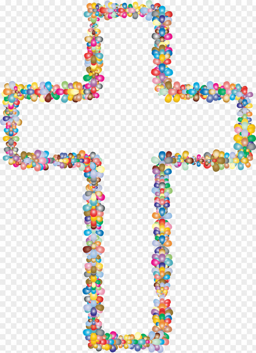 Christian Cross Flower Clip Art PNG