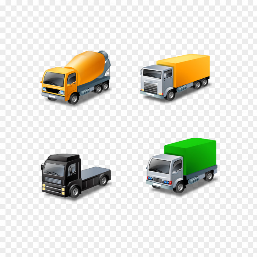 Creative FIG Truck Paper Transport Icon PNG