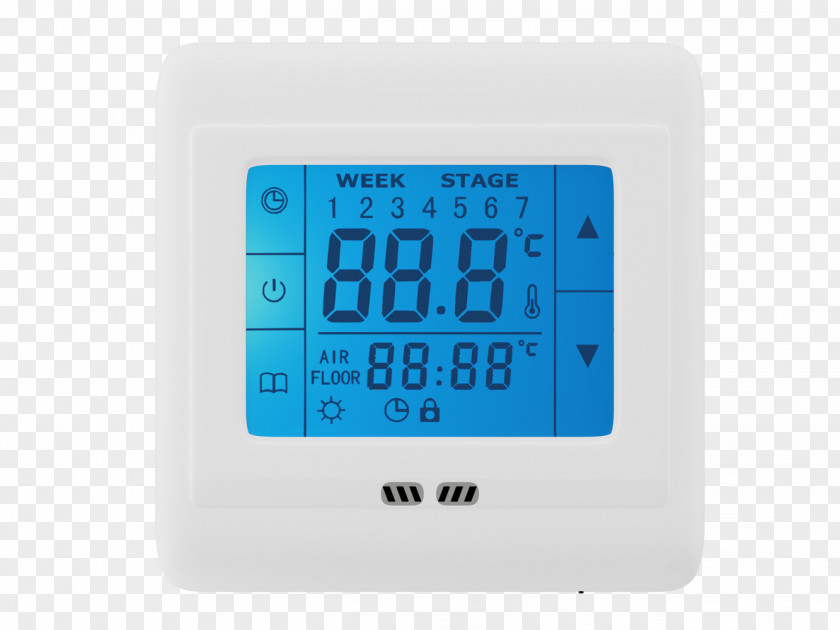 Illuminated Sign Thermostat Central Heating Touchscreen Temperature Berogailu PNG