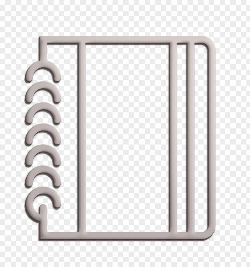 Metal Mirror Notebook Icon Essential Set PNG