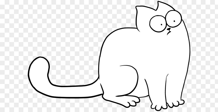 Simon Funny Cat Drawings Kitten Whiskers Domestic Short-haired Clip Art PNG