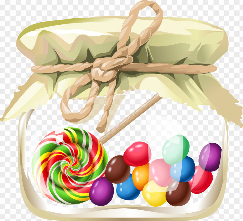 Vector Hand-painted Candy Jar Glass Mason PNG