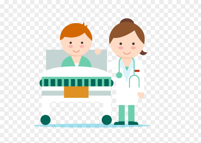 Vector Investigation Bed Health Care Patient Physician Medicine Clip Art PNG