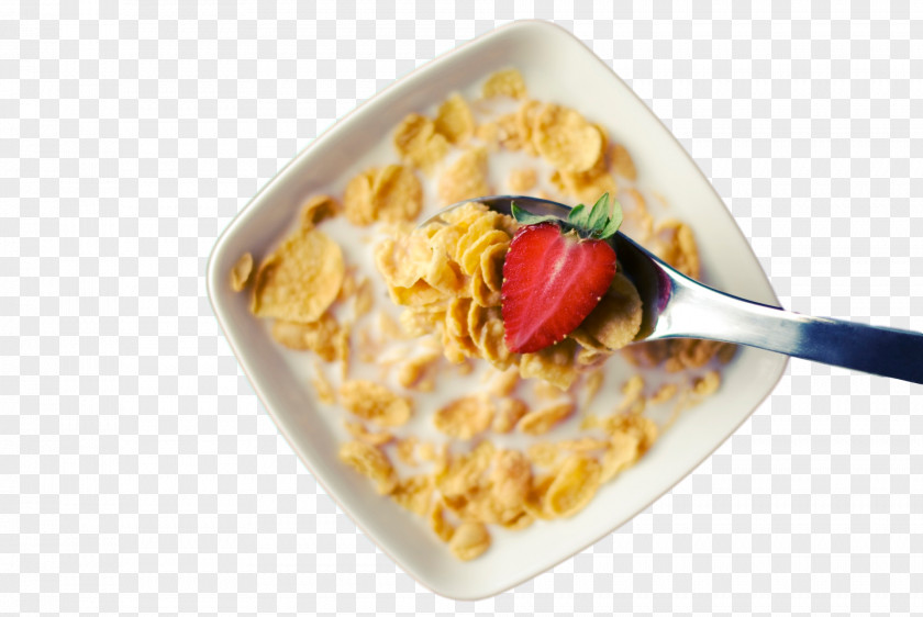 Oatmeal Corn Flakes Breakfast Cereal Muesli Milk PNG