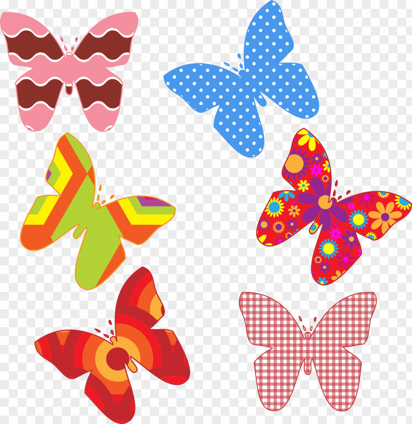 Polka Dot Butterfly Clip Art PNG
